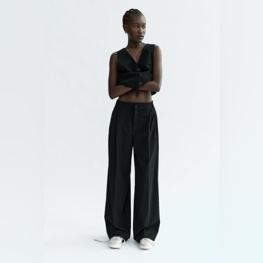 Zara FULL-LENGTH PLEATED PANTS